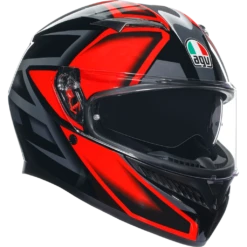 AGV K3 Compound Black / Red ECE 22.06 -Trail Blazers Gear 300743 blk 7 2