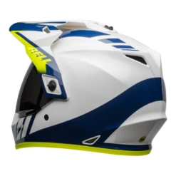 Bell MX-9 Adventure MIPS Dash 17 Bell MX-9 Adventure MIPS Dash -Trail Blazers Gear bh7110326 bell mx 9 adventure mips dash white blue hi viz back left
