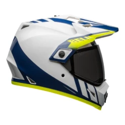 Bell MX-9 Adventure MIPS Dash 14 Bell MX-9 Adventure MIPS Dash -Trail Blazers Gear bh7110326 bell mx 9 adventure mips dash white blue hi viz right
