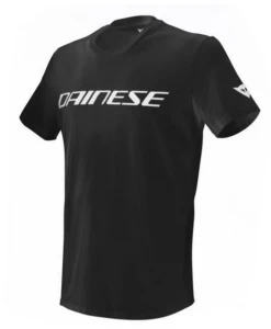 Dainese T-shirt - Black With White Logo
